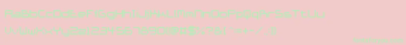 AceFuturism Font – Green Fonts on Pink Background