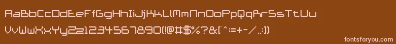 フォントAceFuturism – 茶色の背景にピンクのフォント