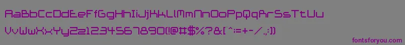 Fonte AceFuturism – fontes roxas em um fundo cinza