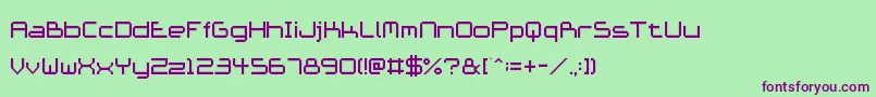 AceFuturism Font – Purple Fonts on Green Background