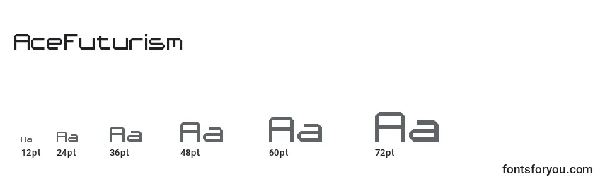AceFuturism Font Sizes