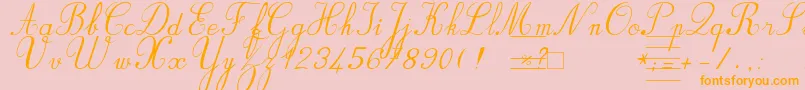 Bvrondit Font – Orange Fonts on Pink Background