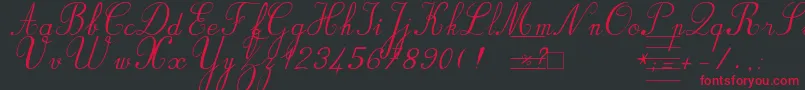 Bvrondit Font – Red Fonts on Black Background