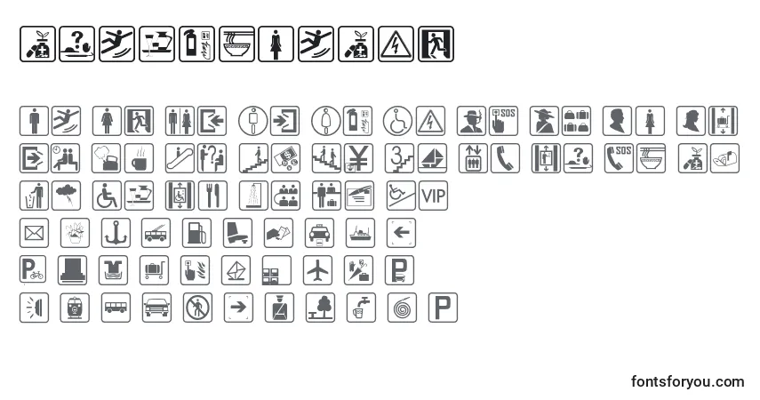 A fonte TravesiaTfb – alfabeto, números, caracteres especiais