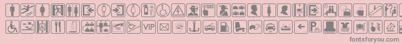 Saiba mais sobre a fonte TravesiaTfb Fonte TravesiaTfb – fontes cinzas em um fundo rosa