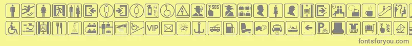 Saiba mais sobre a fonte TravesiaTfb Fonte TravesiaTfb – fontes cinzas em um fundo amarelo