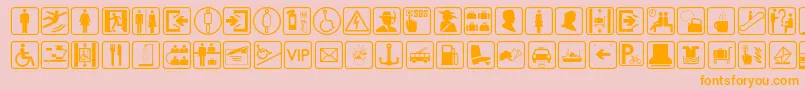 TravesiaTfb Font – Orange Fonts on Pink Background