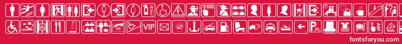 TravesiaTfb Font – White Fonts on Red Background