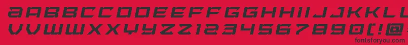 フォントLaserwolftitleital – 赤い背景に黒い文字