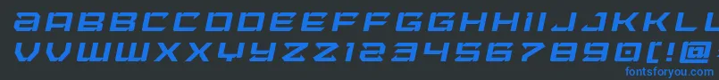 Fonte Laserwolftitleital – fontes azuis em um fundo preto