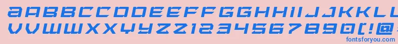 Laserwolftitleital Font – Blue Fonts on Pink Background