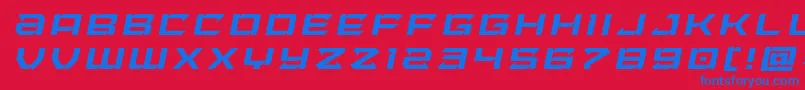 Laserwolftitleital Font – Blue Fonts on Red Background