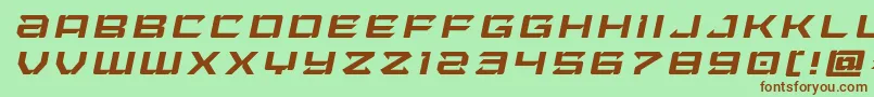 Laserwolftitleital Font – Brown Fonts on Green Background