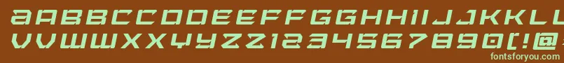 Laserwolftitleital Font – Green Fonts on Brown Background