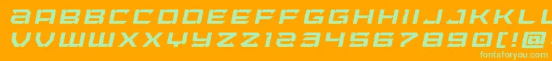 Шрифт Laserwolftitleital – зелёные шрифты на оранжевом фоне