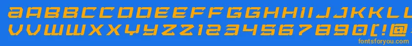 Laserwolftitleital Font – Orange Fonts on Blue Background