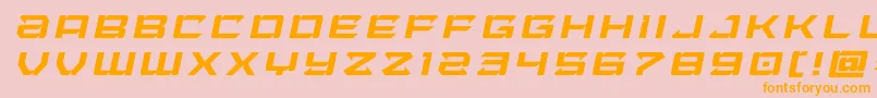 Laserwolftitleital Font – Orange Fonts on Pink Background