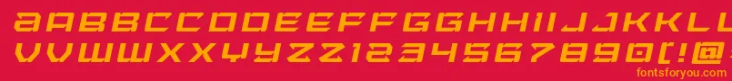 Laserwolftitleital Font – Orange Fonts on Red Background