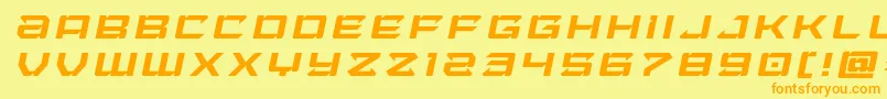 Laserwolftitleital Font – Orange Fonts on Yellow Background