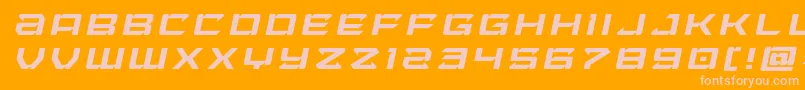 Laserwolftitleital Font – Pink Fonts on Orange Background