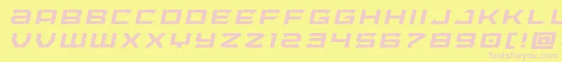 Laserwolftitleital Font – Pink Fonts on Yellow Background