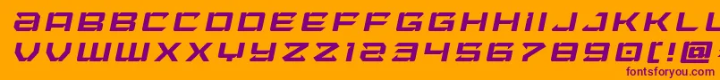 Laserwolftitleital Font – Purple Fonts on Orange Background
