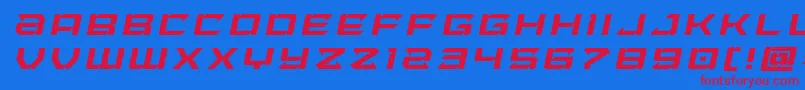 Fonte Laserwolftitleital – fontes vermelhas em um fundo azul