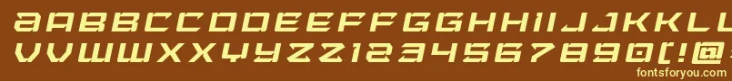 Laserwolftitleital Font – Yellow Fonts on Brown Background