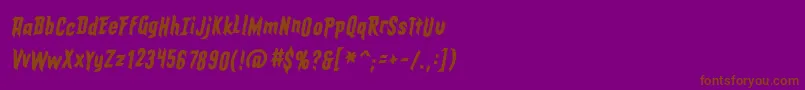 EldergodsbbItal Font – Brown Fonts on Purple Background