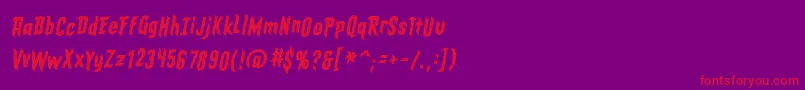 EldergodsbbItal Font – Red Fonts on Purple Background