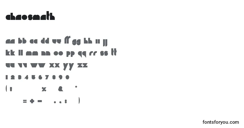 ChaosMathフォント–アルファベット、数字、特殊文字