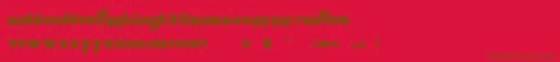 ChaosMath Font – Brown Fonts on Red Background