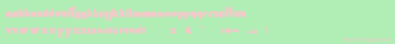 ChaosMath Font – Pink Fonts on Green Background