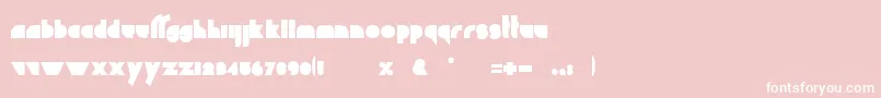 ChaosMath Font – White Fonts on Pink Background