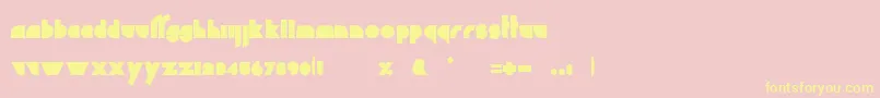 ChaosMath Font – Yellow Fonts on Pink Background