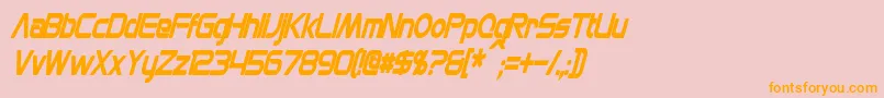 MonsOlympiaCondensedBoldItalic Font – Orange Fonts on Pink Background