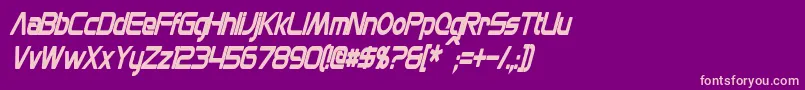 MonsOlympiaCondensedBoldItalic Font – Pink Fonts on Purple Background