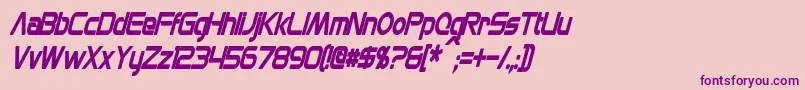 MonsOlympiaCondensedBoldItalic Font – Purple Fonts on Pink Background