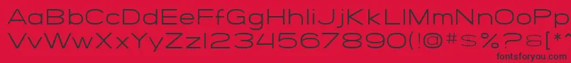 SfGrandezzaLight Font – Black Fonts on Red Background