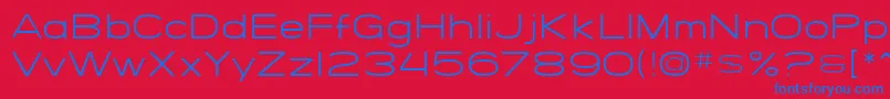 SfGrandezzaLight Font – Blue Fonts on Red Background