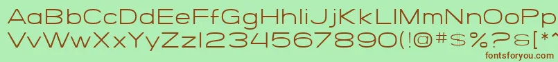 SfGrandezzaLight Font – Brown Fonts on Green Background