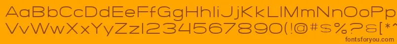 SfGrandezzaLight Font – Brown Fonts on Orange Background