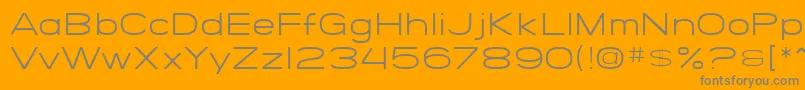 SfGrandezzaLight Font – Gray Fonts on Orange Background