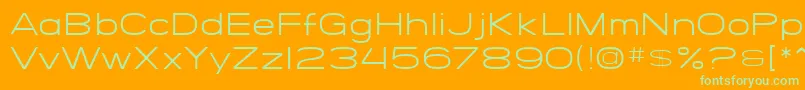 Weitere Informationen zur SfGrandezzaLight-Schriftart SfGrandezzaLight-Schriftart – Grüne Schriften auf orangefarbenem Hintergrund