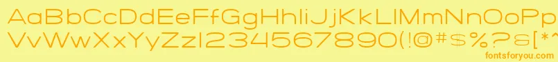 SfGrandezzaLight Font – Orange Fonts on Yellow Background