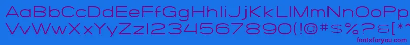 SfGrandezzaLight Font – Purple Fonts on Blue Background