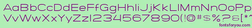 SfGrandezzaLight Font – Purple Fonts on Green Background