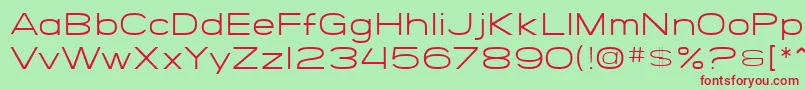 SfGrandezzaLight Font – Red Fonts on Green Background