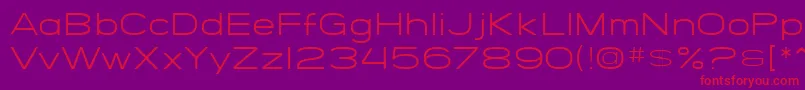 SfGrandezzaLight Font – Red Fonts on Purple Background