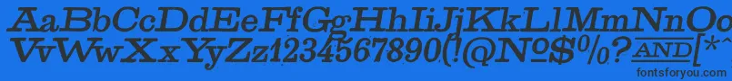 GoldenAgeItalic Font – Black Fonts on Blue Background